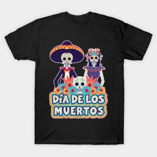 Dia de los Muertos - Day Of The Dead Skeleton Design T-Shirt